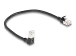 Tinklo kabelis DeLOCK RJ45 Cat.6A 0,25 m juodas
