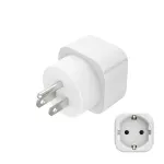 Hama 00223438 maitinimo ki&scaron;tuko adapteris Type B lizdas Type C (Europlug) + Type F baltas