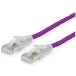 Datwyler &ndash; Pataisos kabelis &ndash; RJ-45 (ki&scaron;tukas) į RJ-45 (ki&scaron;tukas) &ndash; 7,5 m &ndash; SFTP, PiMF &ndash; CAT 6 &ndash; be halogenų, vytas &ndash; violetinis (21.05.0576)