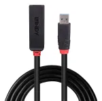 Lindy 10m USB 3.0 aktyvus ilginimo kabelis, plonas, USB 3.2 Gen 1 (3.1 Gen 1) Type-C, 5000 Mbit/s, juodas