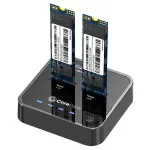 CoreParts MS-CLONER-NVME M.2 NVMe doko stotelė su klonavimo funkcija, USB 3.2 Gen 2 Type-C, juoda