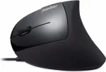 Perixx PERIMICE-513 L, ergonominė pelė, kairiarankiams, vertikali, juoda