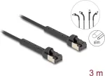 Tinklo kabelis DeLOCK RJ45 Slim Cat.6A U/FTP 3m Juodas