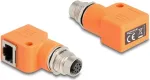 DeLOCK 60668 Laidinio ry&scaron;io adapteris M12 į RJ45, oranžinis, auksu dengtais kontaktais