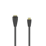 Hama 00205167 High Speed HDMI adapteris, Mini HDMI (C tipo) ki&scaron;tukas į HDMI (A tipo) lizdą, 0,1 m, ekranuotas, 1080p, juodas