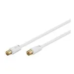 Wentronic Goobay anteninis jungiamasis kabelis, 100% ekranuotas, auksuotas, baltas, 10 m - Coax ki&scaron;tukas Koax lizdas (67281)
