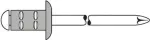 Aklakniedė GESIPA PG Al/A2 4&times;10 mm RAL9005 juoda, pakuotė 500 vnt.