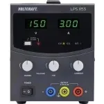 Laboratorinis maitinimo &scaron;altinis VOLTCRAFT LPS1153, reguliuojamas 0&ndash;15 V/DC 0&ndash;3 A 45 W, 1 i&scaron;ėjimas