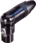 Neutrik NC4FRX XLR jungtis, lizdinė, kampuota, 4 kontaktai, sidabrinė, 1 vnt.