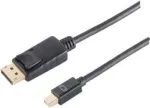 DisplayPort kabelis ShiverPeaks BS10-52025 1 m Mini DisplayPort juodas