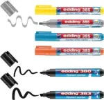 Flapčartiniai žymekliai Edding 385/380/383 įvairių spalvų 1,0&ndash;5,0 mm, 6 vnt. rinkinys