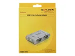Delock 87414 USB 2.0 adapteris su 4x serijiniu RS-232, įskaitant 1 m prailginimo kabelį, sidabrinis