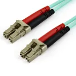 StarTech.com 15m (50ft) LC/UPC&ndash;LC/UPC OM4 daugiamodis &scaron;viesolaidinis kabelis, 50/125&micro;m LOMMF/VCSEL zipcord, 100G, maži įterpimo nuostoliai &ndash; LSZH &scaron;uoliukas