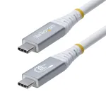 StarTech.com 3m USB4 laidas, 20Gbps, USB-IF sertifikuotas USB-C, 60W PD, 4K 120Hz DP 1.4, TPE apvalkalas, baltas