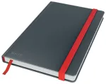Leitz Cosy Notebook Soft Touch linijinis kietu vir&scaron;eliu, vienspalvis, juodas, A5, 80 lapų, matinis, 100 g/m&sup2;