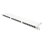 Patchpanel 48,30cm (19) Cat. 6, 24-Port, 0,5 HE, STP geschirmt, werkzeugloses &Ouml;ffnen, Reinwei&szlig; (RAL9010), Goo (GC-N0137)