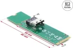 Konverteris M.2 Key M į 1&times; SFF-8654 4i DELOCK 64361