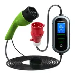 Sieninis elektromobilio įkroviklis QOLTEC 7 kW 230V CEE 32A su Wi-Fi ir LCD (52721)