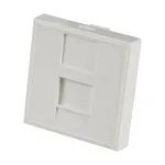 EFB Elektronik ET-25026 Centrinė plok&scaron;telė 22,5x45 mm 1 keystone lizdui, tiesi i&scaron;vestis, gryna balta (RAL 9010)