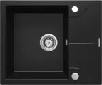 1-Bowl Granite Sink with Drainer DEANTE Black Nero Mat Andante