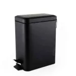 Beldray LA041173BLKPEU7 Slimline Pedal Bin 5 Litre, Black &ndash; Talpinis pedalinis &scaron;iuk&scaron;lių kibiras 5 l, juodas
