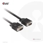 Club 3D CAC-1710 VGA kabelis HD-15 ki&scaron;tukas/ki&scaron;tukas, dvikryptis, 10 m, 1080p, juodos spalvos