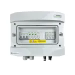 EMITER skirstomoji įranga su DCAC hermetiniu IP65 EMITTER ir Noark 1000V Type 1+2 DC vir&scaron;įtampių ribotuvu, 1 x PV string, 1 x MPPT // og. AC Noark Type 1+2, 10A 3-Phase
