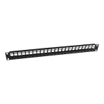 Panasonic 3SR-PATCH-24P 24 Port Patch Panel (Keystone Type) incl. 24 RJ45 Cat.6 UTP Keystone Jacks - Black