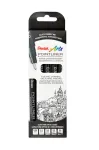 Pentel Pointliner plonų flomasterių rinkinys, juodas