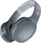 Ausinės Skullcandy Crusher Evo &ndash; laidinės ir belaidės, pilkos, 40 h veikimo, USB-C, AUX, sulankstomos