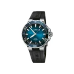 ORIS vyrų nardymo laikrodis 41350742274FC 41,50 mm automatinis mėlynas ciferblatas mėlyna guminė apyrankė