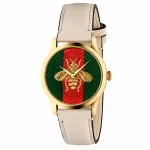 GUCCI G-Timeless Ladies Watch YA1264128 38mm Swiss Quartz Stainless Steel Silver Dial
