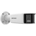 Hikvision DS-2CD2T47G2P-LSU/SL 4MP AcuSense lauko bullet IP vaizdo kamera su 2,8mm objektyvu, balta &scaron;viesa, dvipusiu garsu, blykstės signalu, PoE