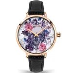 POLICE Women's Watch PL16032MSR-01 36mm Rose Gold Stainless Steel Mesh Bracelet Quartz Analog