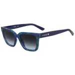 MOSCHINO LOVE Moteri&scaron;ki akiniai nuo saulės MOL087-S-PJP &ndash; katininės formos acetatinis rėmelis, pilki gradientiniai lę&scaron;iai 55/17/140 mm