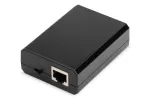 DIGITUS Gigabit PoE+ skirstytuvas, 10/100/1000 Mbps, 24W Įvadas: 802.3at PoE, I&scaron;vadas: 5V/2A, 9V/2A, 12V/2A, plastikinis korpusas, juoda