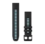 Garmin QuickFit 22 mm silikoninė laikrodžio apyrankė, juoda/mėlyna (010-13280-05)