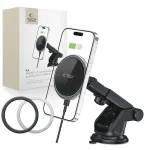 TECH-PROTECT A2 Magnetic MagSafe Dash Car Mount Wireless Charger 15W Black