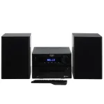 Mini Hi-Fi stereo sistema Adler AD 1917 &ndash; Bluetooth 5.3, CD/USB/MP3, 2&times;25 W RMS, FM imtuvas, 4 juostų ekvalaizeris, AUX, juoda