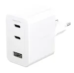 PanzerGlass empower&trade; by &reg; Turbo 70W kelių įrenginių įkroviklis su 2x USB-C + USB-A | EU ki&scaron;tukas | sidabri&scaron;kai baltas