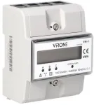 Virone EM-3 Trifazis elektros skaitiklis, 80 A, 3 moduliai, DIN bėgis TH-35 mm
