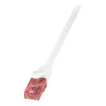LogiLink PrimeLine Cat.6 U/UTP jungiamasis laidas, 7,5 m, baltas, vario gyslomis, RJ45, Gigabit Ethernet