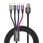 USB laidas Baseus Fast 4in1 2xUSB-C / Lightning / Micro 3.5A 1,2m (juodas)