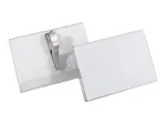 DURABLE vardinių kortelių laikiklis 54x90 mm su krokodilo segtuku, 25 vnt., permatomas 811119