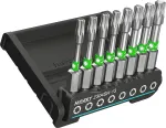 HAZET 2304SH-13 8 dalių vidinių TORX antgalių rinkinys, 1/4 colio pavara, T10&ndash;T45, 25 mm, specialus plienas, fosfatuotas