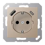 JUNG SCHUKO lizdas su USB Type A ir C A1520-15CACH