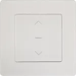 PowerRay PR-SCS-01 WiFi i&scaron;manusis jutiklinis roletų jungiklis, stiklo rėmas, baltas