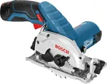 Bosch GKS 12V-26 Professional 06016A1001 akumuliatorinis diskinis pjūklas, 12 V, 85 mm diskas, be akumuliatoriaus ir kroviklio, mėlynas/juodas