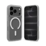 Crong Matte Magnetic MagSafe dėklas iPhone 18 Pro / 17 Pro, baltas