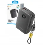 Ne&scaron;iojamas įkroviklis Vention FKBB0-C 20000mAh power bank, 1x USB-A + 2x USB-C, Juoda